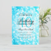 Elegante VERRASSING 40e verjaardag Turquoise Light Kaart (Staand voorkant)