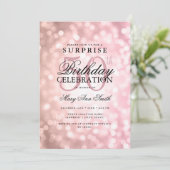 Elegante VERRASSING 50e Verjaardag Roos Gouden Lic Kaart (Staand voorkant)