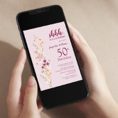 Elegante verrassing 50ste verjaardag kaart