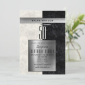 Elegante verrassing 50ste verjaardag kaart (Staand voorkant)