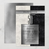 Elegante verrassing 50ste verjaardag kaart (Voorkant / Achterkant)