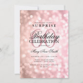 Elegante VERRASSING 60e Verjaardag Roos Gouden Lic Kaart (Voorkant)