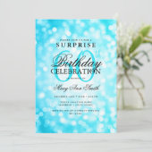 Elegante VERRASSING 60e verjaardag Turquoise Light Kaart (Staand voorkant)