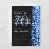 Elegante Verrassing 70e Verjaardag Sparkles Navy Kaart (Voorkant)