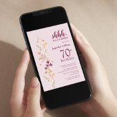 Elegante verrassing 70ste verjaardag kaart