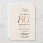 Elegante verrassing 80ste verjaardag kaart (Voorkant)