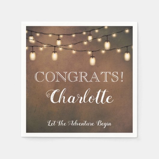 Elegante verrassing pensioen partij servetten (Voorkant)