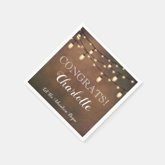 Elegante verrassing pensioen partij servetten (Hoek)