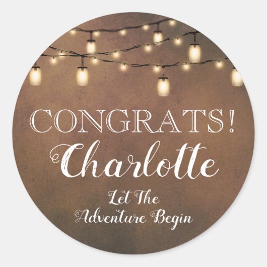 Elegante Verrassing Pensioen Party Classic Ronde Sticker (Voorkant)