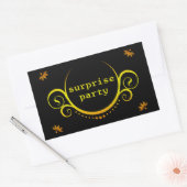 elegante verrassingsuitnodiging rechthoekige sticker (Envelop)