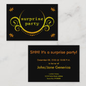 elegante verrassingsuitnodiging visitekaartje (Voorkant / Achterkant)