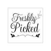 Elegante vers geplukte typografie - Verse producte Rubberstempel (Afrduk)