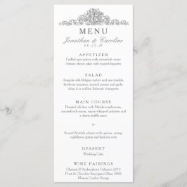 Elegante Versailles grijze receptie Menu