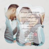 Elegante verschoten aangepaste foto geometrische h kaart (Voorkant / Achterkant)