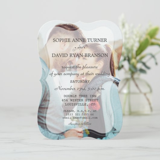 Elegante verschoten aangepaste foto geometrische h kaart (Staand voorkant)