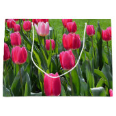 , elegante verse bloemen van de roze lentroze tulp large cadeautasje (Voorkant)