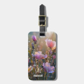 Elegante verse zomerwilde bloemen bagagelabel (Voorkant verticaal)