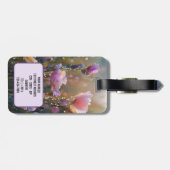 Elegante verse zomerwilde bloemen bagagelabel (Achterkant horizontaal)