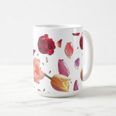 Elegante verstrooide bloemblad mok | Moderne mok (Voorkant rechts)