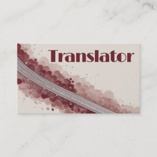 Elegante vertaler visitekaartje