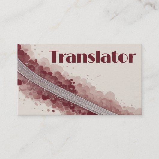 Elegante vertaler visitekaartje (Voorkant)
