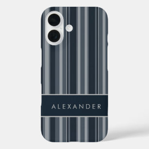 Elegante verticale retro strepen iPhone 16 hoesje
