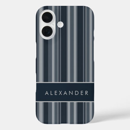 Elegante verticale retro strepen Case-Mate iPhone case (Achterkant)