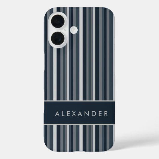 Elegante verticale retro strepen Case-Mate iPhone case (Achterkant)