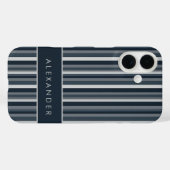 Elegante verticale retro strepen Case-Mate iPhone case (Achterkant (horizontaal))