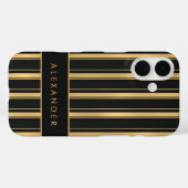 Elegante verticale retro strepen Case-Mate iPhone case (Achterkant (horizontaal))