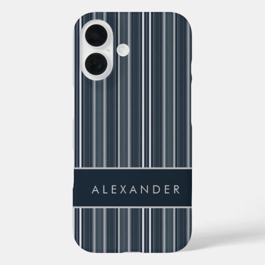 Elegante verticale retro strepen Case-Mate iPhone case (Achterkant)