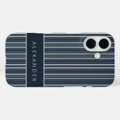 Elegante verticale retro strepen Case-Mate iPhone case (Achterkant (horizontaal))