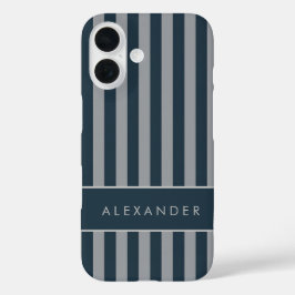 Elegante verticale retro strepen iPhone 16 hoesje