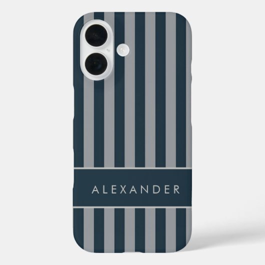 Elegante verticale retro strepen Case-Mate iPhone case (Achterkant)