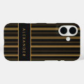 Elegante verticale retro strepen Case-Mate iPhone case (Achterkant (horizontaal))