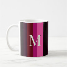 Elegante Verticale Strepen Pruim Magenta Met Monog
