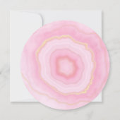 Elegante vervaagde Waterverf gouden roze agaat Save The Date (Achterkant)