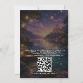 Elegante Verwarde Lantaarns Budget QR Code Bruilof Kaart (Achterkant)