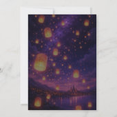 Elegante Verwarde Lantaarns Moderne Chic Bruiloft Kaart (Achterkant)