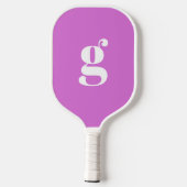 Elegante, Vetgedrukte, Gemonogrammeerde Initiaal O Pickleball Paddle (Achterkant)