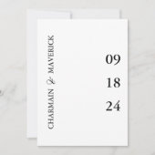 Elegante Vetgedrukte Typografie Wedding QR Code Kaart (Voorkant)