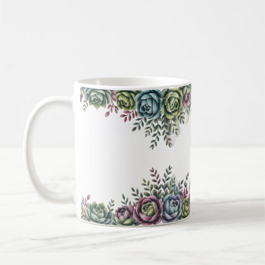 Elegante Vetplant Kunst Koffiemok (Links)