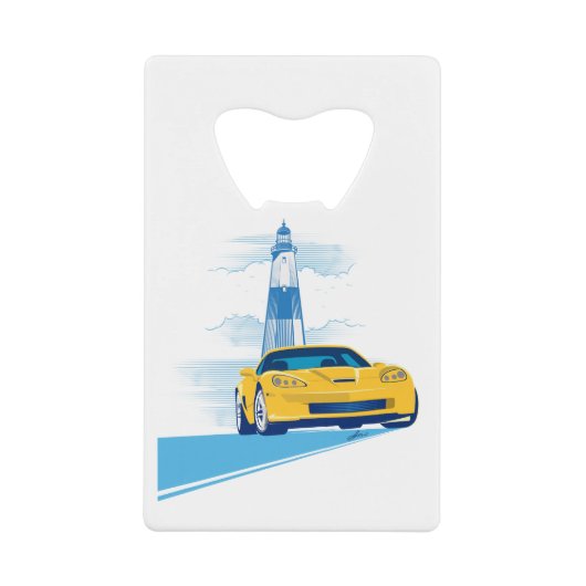 ELEGANTE VETTE AUTO KUNST CREDITKAART FLESSENOPENER (Voorkant)