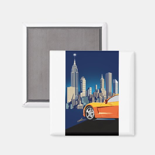 ELEGANTE VETTE AUTO KUNST MAGNEET (Voorkant / Achterkant)