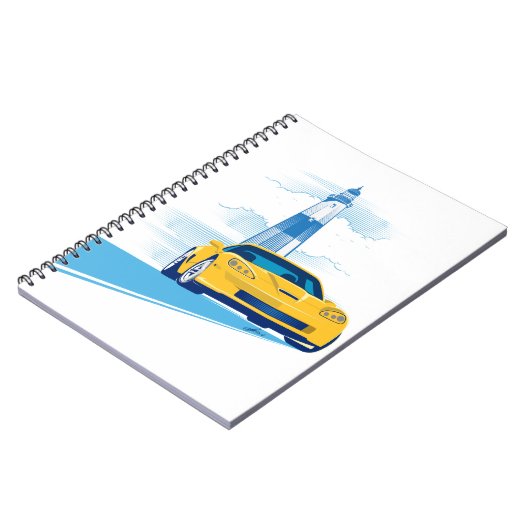 ELEGANTE VETTE AUTO KUNST NOTITIEBOEK (Linkerzijde)