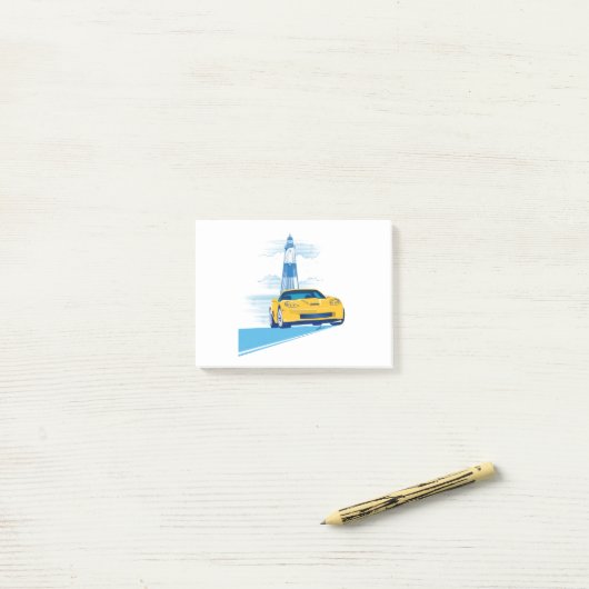 ELEGANTE VETTE AUTO KUNST POST-IT® NOTES (Op bureau)