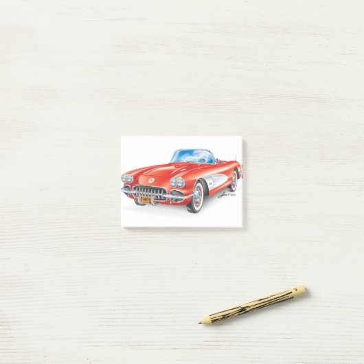ELEGANTE VETTE AUTO KUNST POST-IT® NOTES (Op bureau)