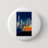ELEGANTE VETTE AUTO KUNST RONDE BUTTON 5,7 CM (Voorkant)