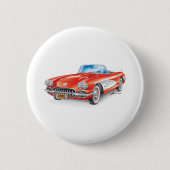 ELEGANTE VETTE AUTO KUNST RONDE BUTTON 5,7 CM (Voorkant)