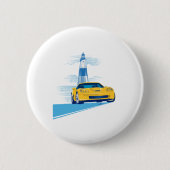 ELEGANTE VETTE AUTO KUNST RONDE BUTTON 5,7 CM (Voorkant)